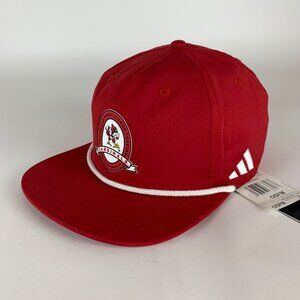 Louisville Cardinals NCAA Red Adidas Golfer Leather Strapback Adjustable Hat New